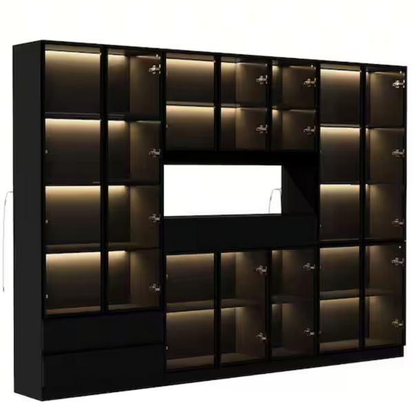 30-Shelf Wood Standard Combo Bookshelf