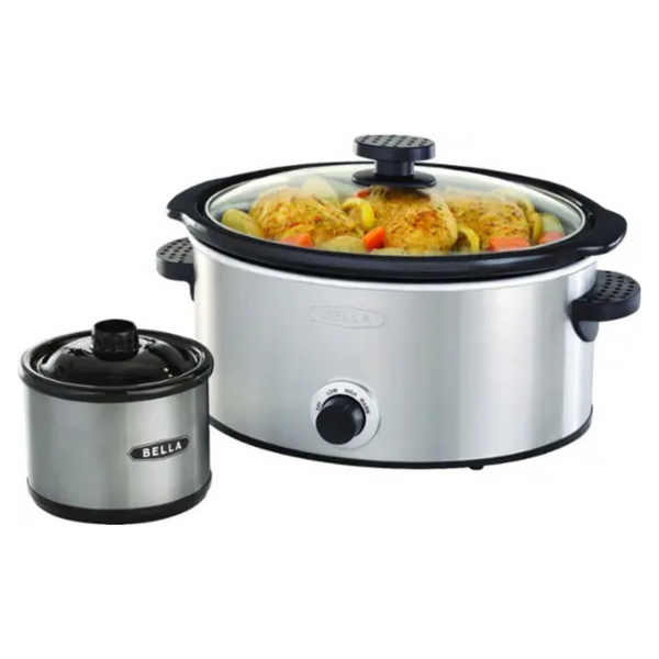 Bella 5-Qt. Stainless Steel Slow Cooker with Dipper