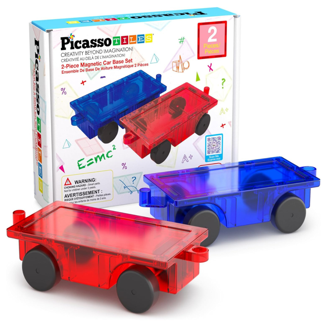 PicassoTiles 2 Piece Car Truck Construction Kit