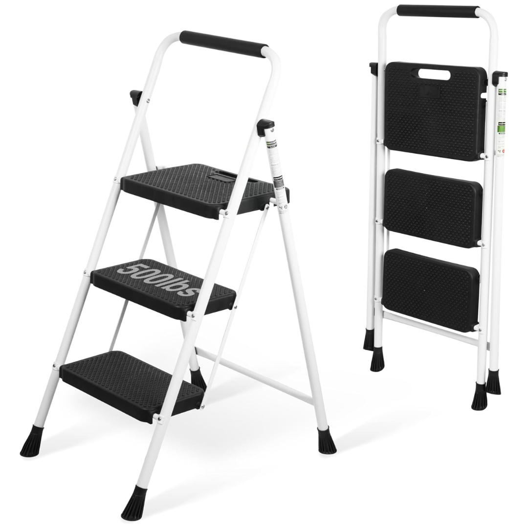 Portable Steel Folding 3 Step Stool