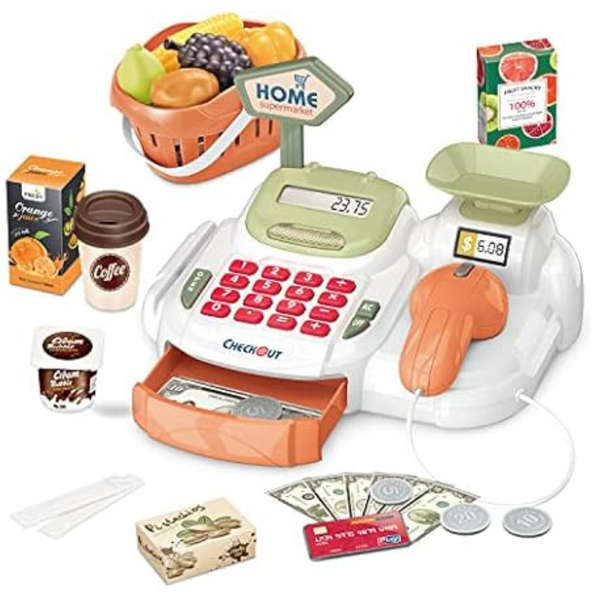 PanKome Pretend Play Calculator Cash Register Toy