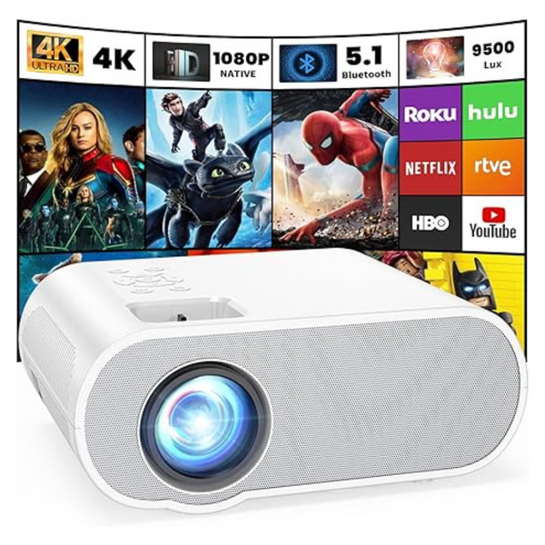 Hompow T20 9500-Lumens Home Theater Projector