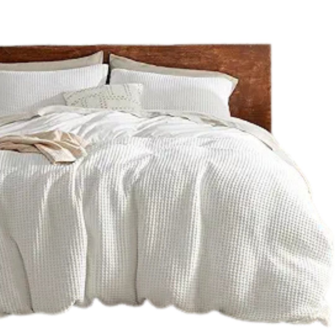 Bedsure 3-Pieces Waffle Duvet Cover