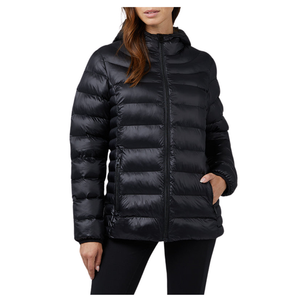 32 Degrees Women's Shiny Poly-Fill Hooded Jacket (3 Colors)