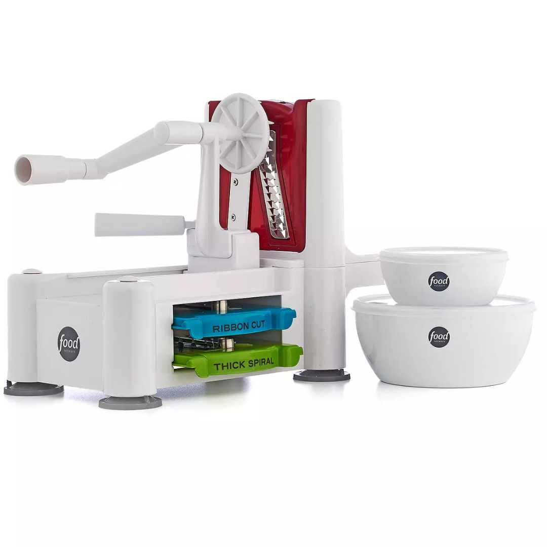 Food Network Spiralizer With 2-Piece Prep Bowl Set