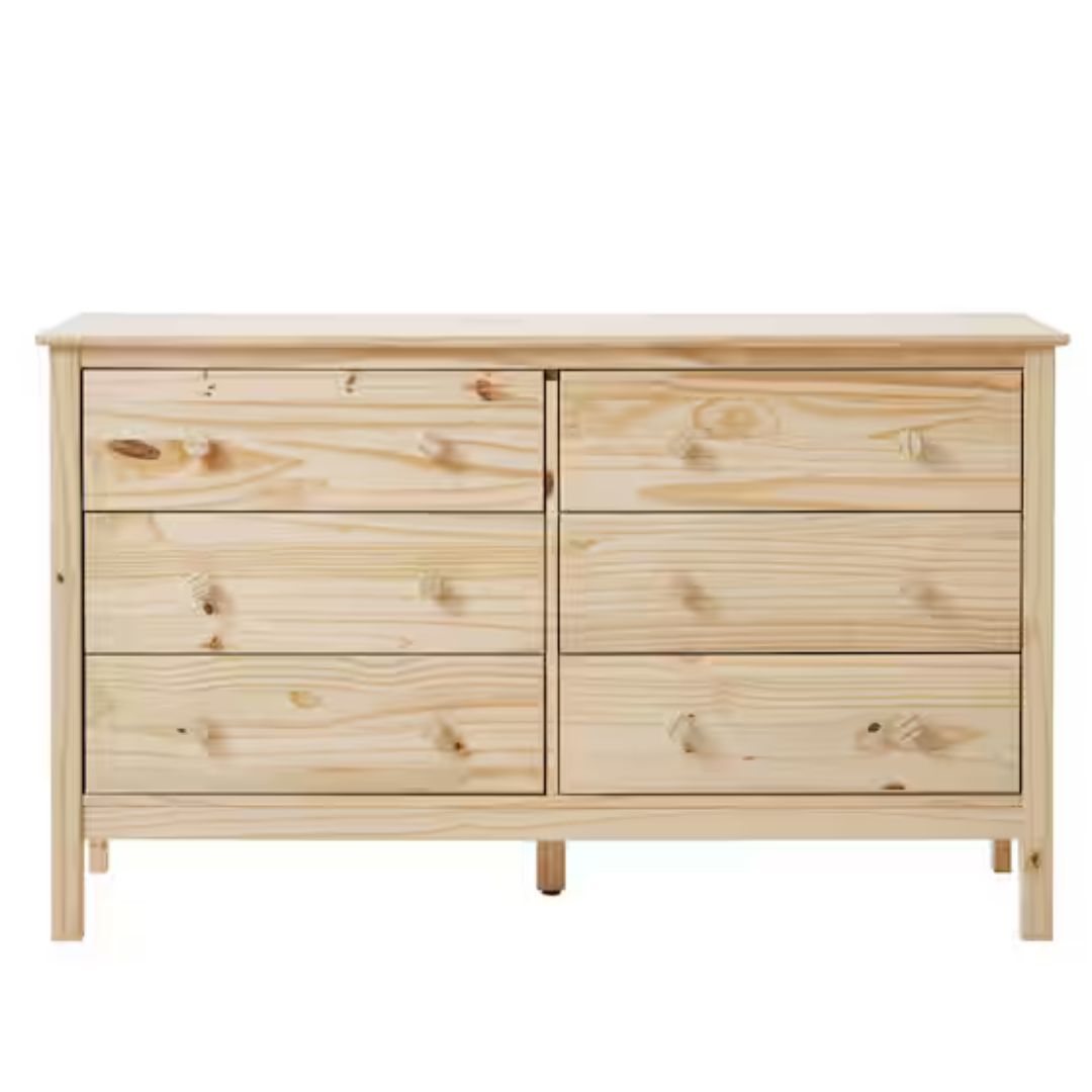 StyleWell Unfinished 6 Drawer 54 Inch Dresser