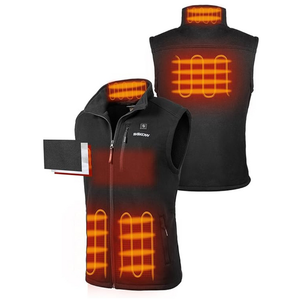 Sgkow Men's Electric Heated Vest With Battery Pack