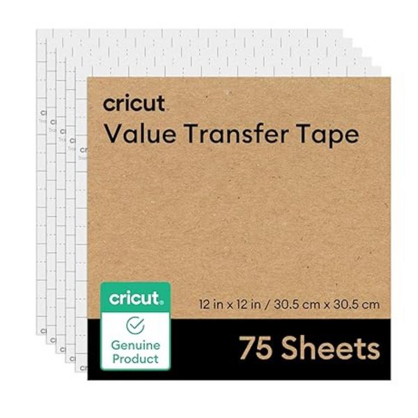 75-Count Cricut 12" x 12" Value Transfer Tape-Flat Pack (Clear)