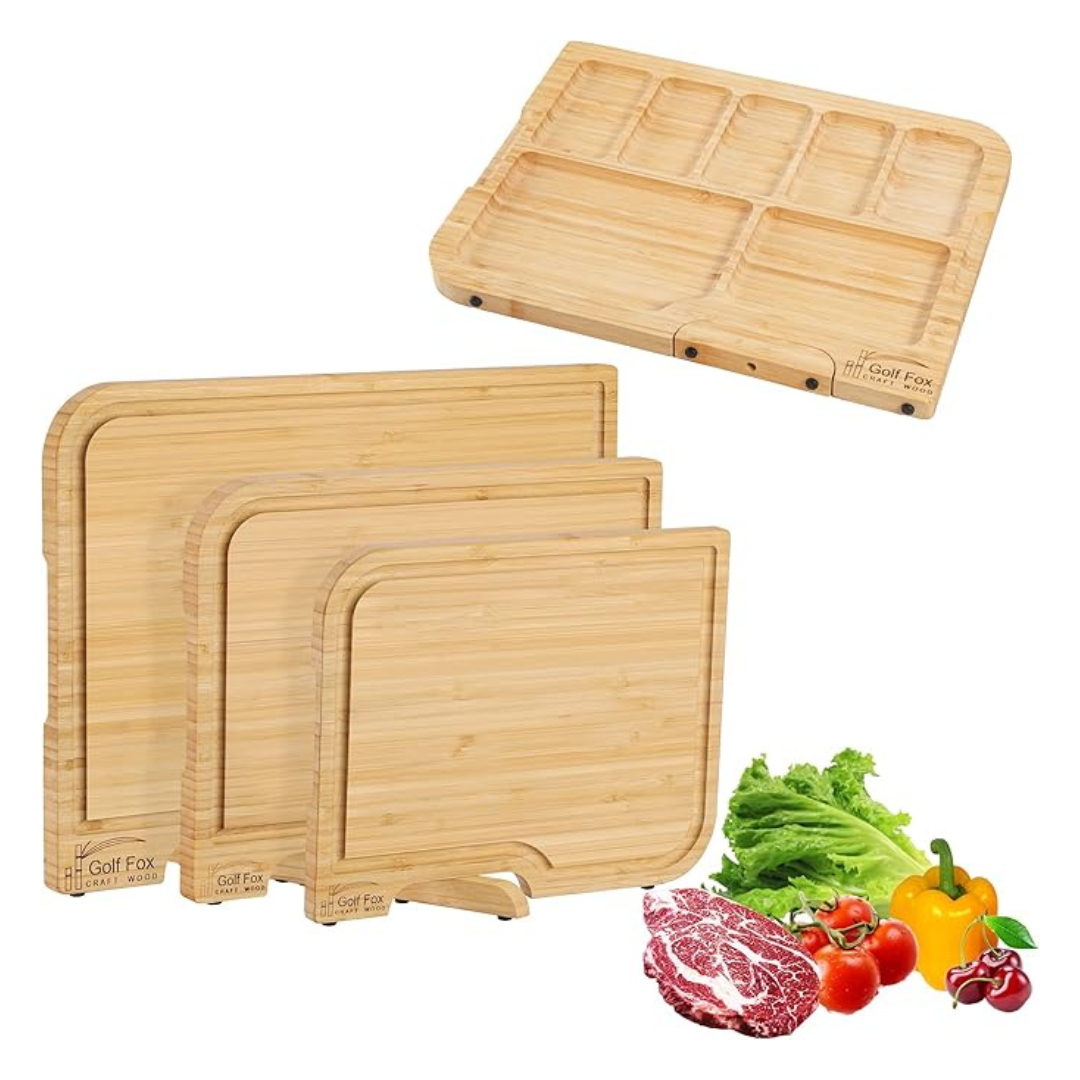 3-Piece Bamboo Cutting Board Set