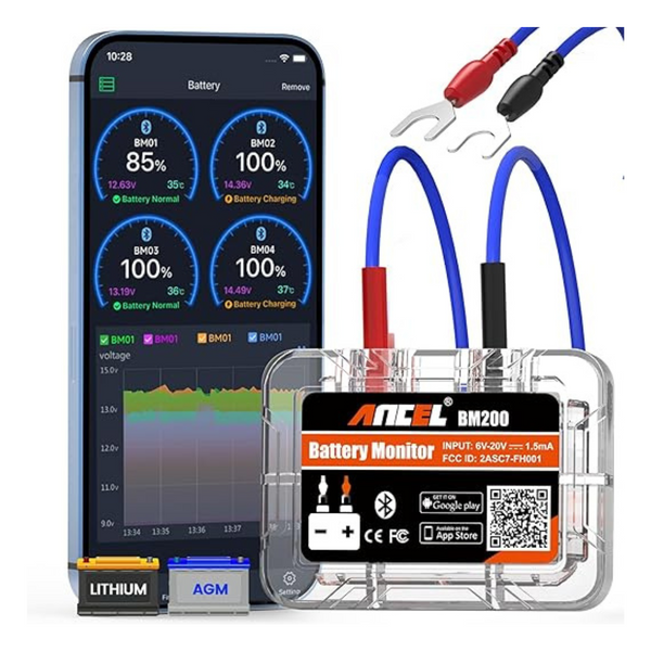 Ancel BM200 12V Bluetooth Car Battery Monitor & Tester