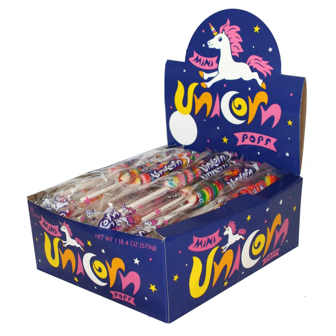 Mini Twisty Unicorn Pops, 48 Count