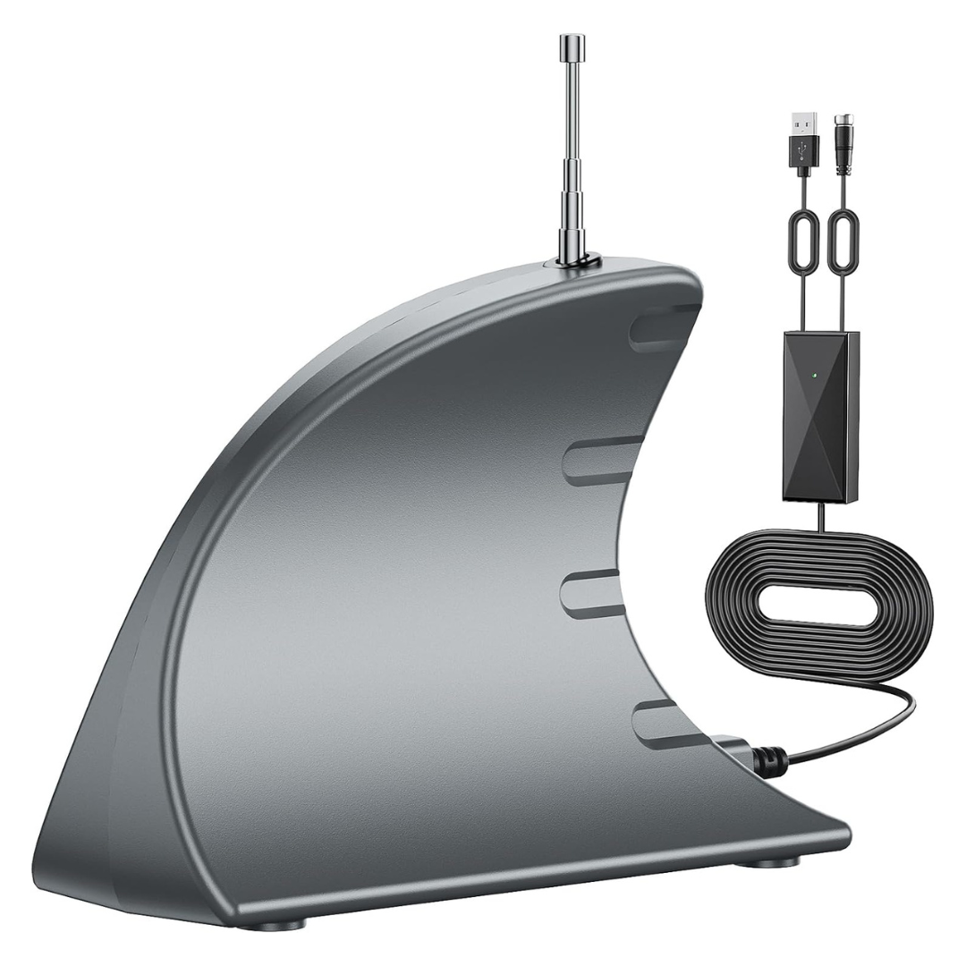 980mi 4K Amplified Digital TV Antenna With 30ft Coax Cable