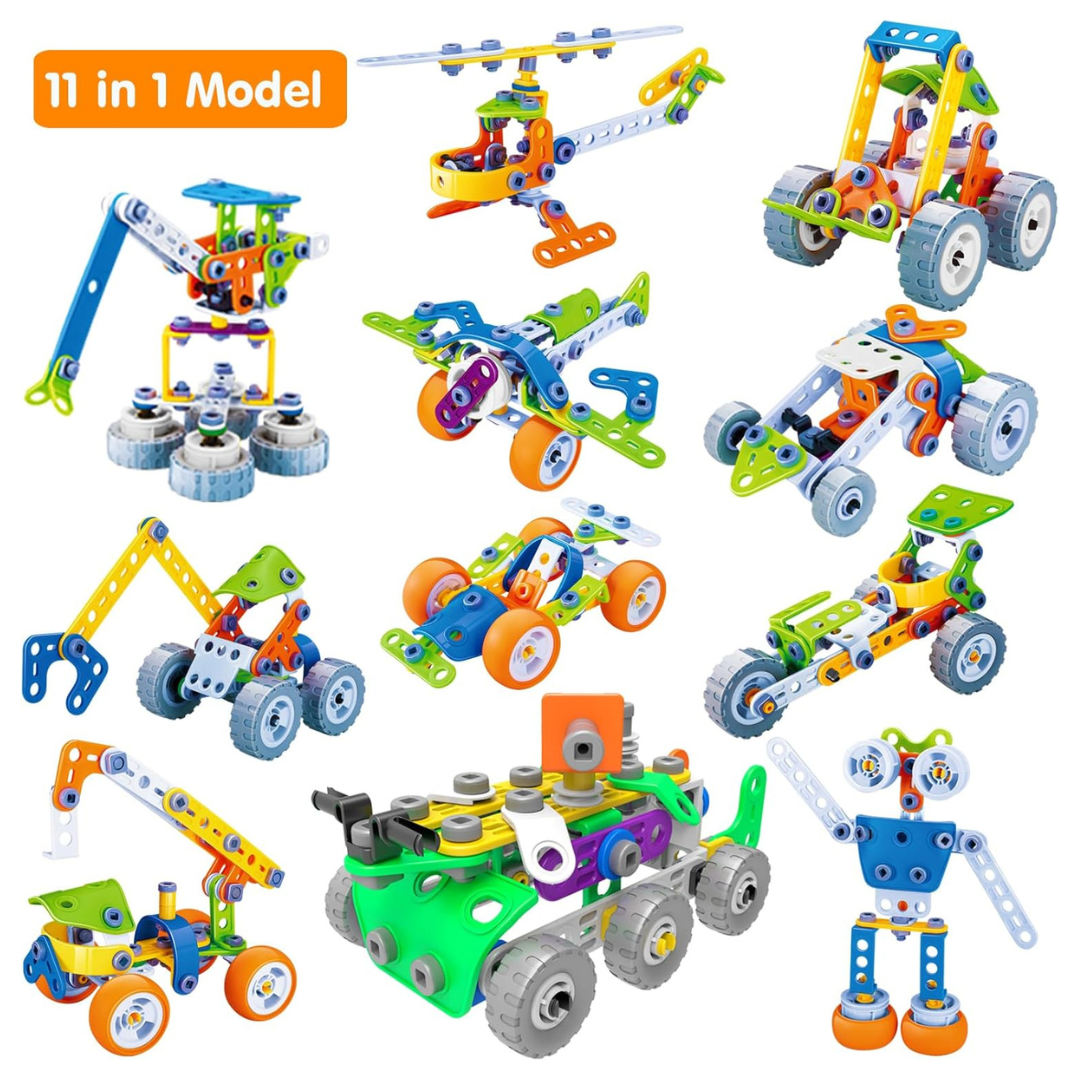 MOONTOY 11 In 1 STEM 175 Pcs Building Toy