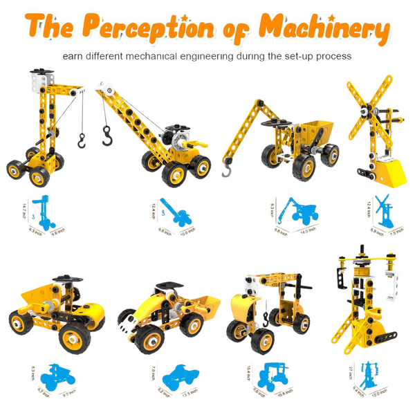 HOMETTER 108 Pcs 10 In 1 Construction Set