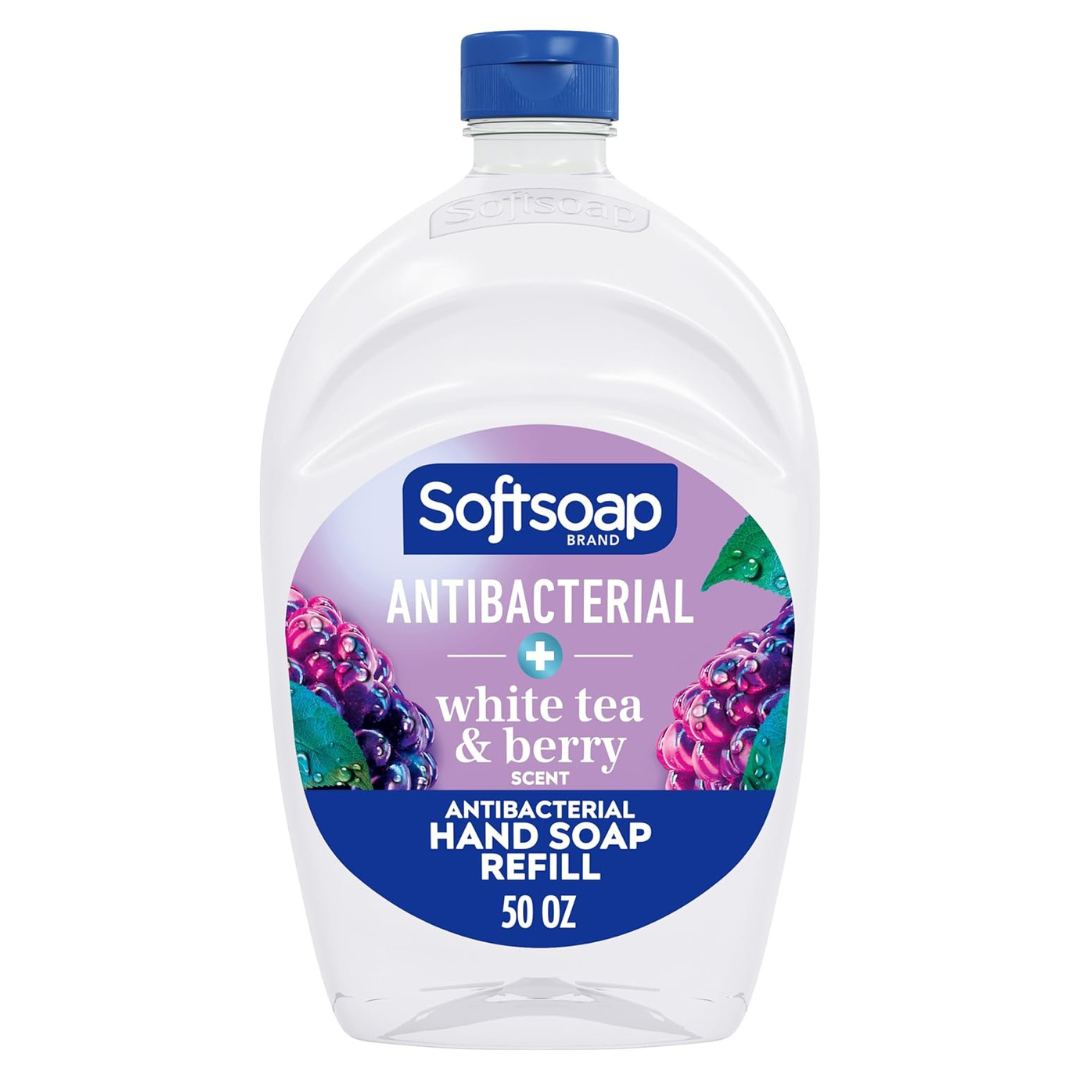 Softsoap Antibacterial Liquid Hand Soap Refill, White Tea & Berry Scented (50 Ounce)