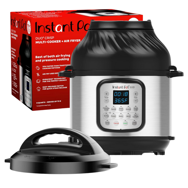 Instant Pot Duo Crisp 11-in-1 Air Fryer And Electric Pressure Cooker Combo with Multicooker Lids