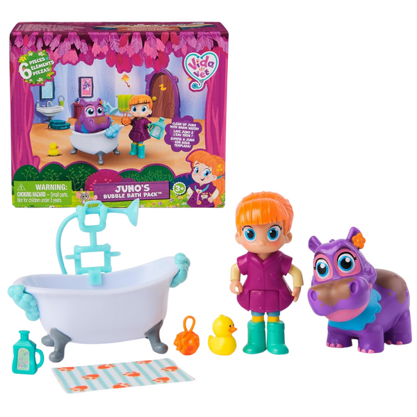 6-Piece Juno's Bubble Bath Pack Action Figure Kids Toys W/ Accessories