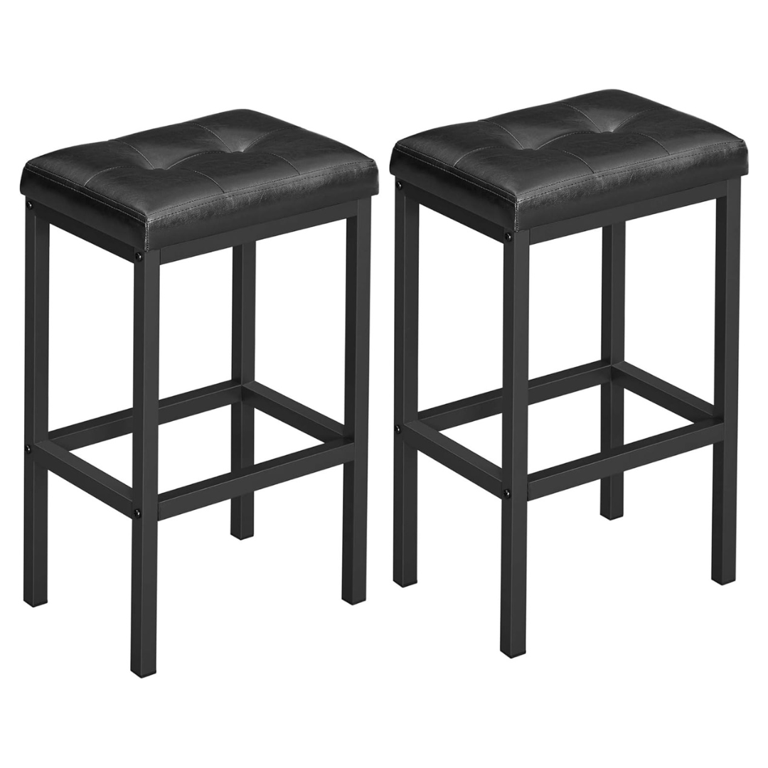 Set Of 2 Upholstered 24 Bar Stools