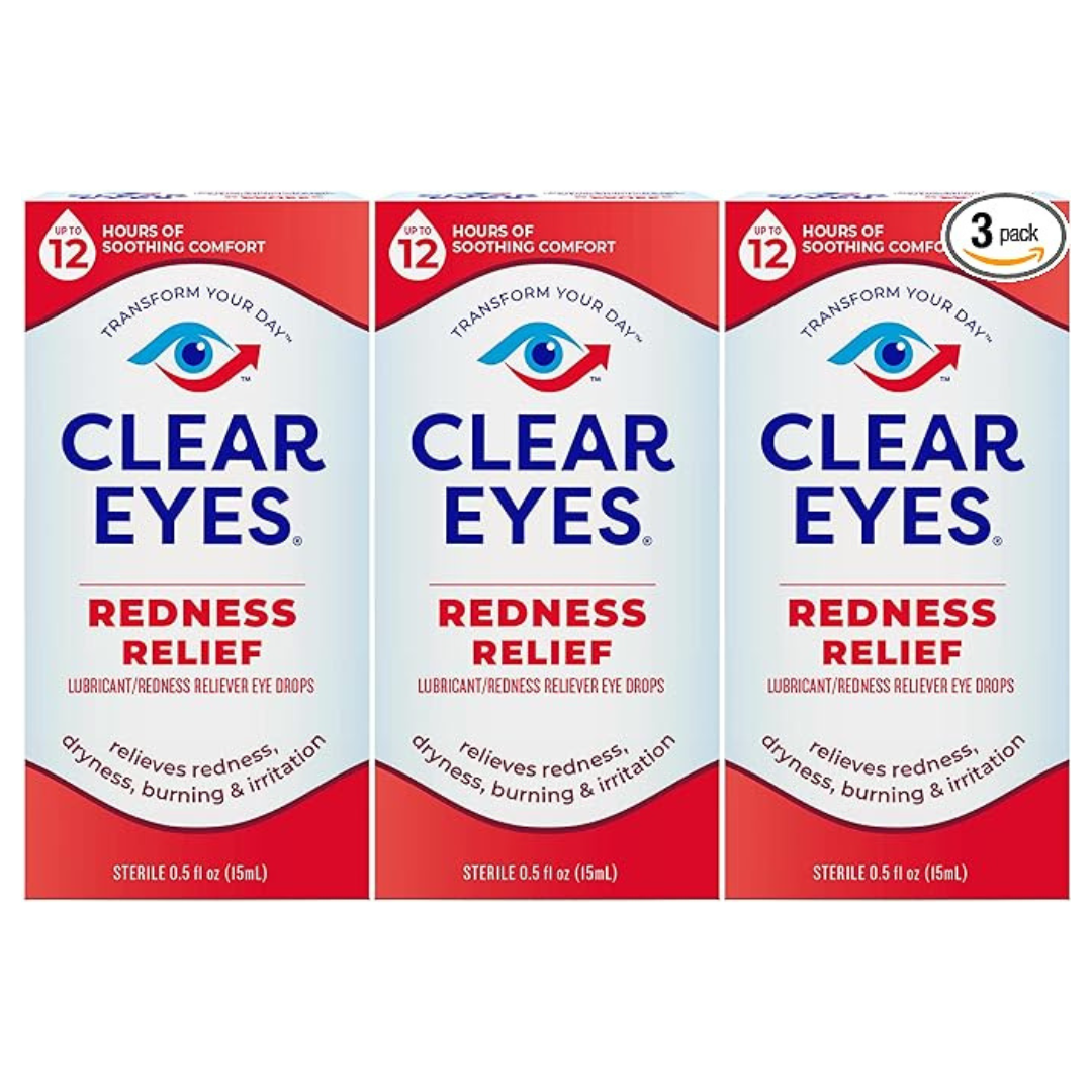 3-Pack Clear Eyes Redness Relief Eye Drops (0.5 Fl Oz)