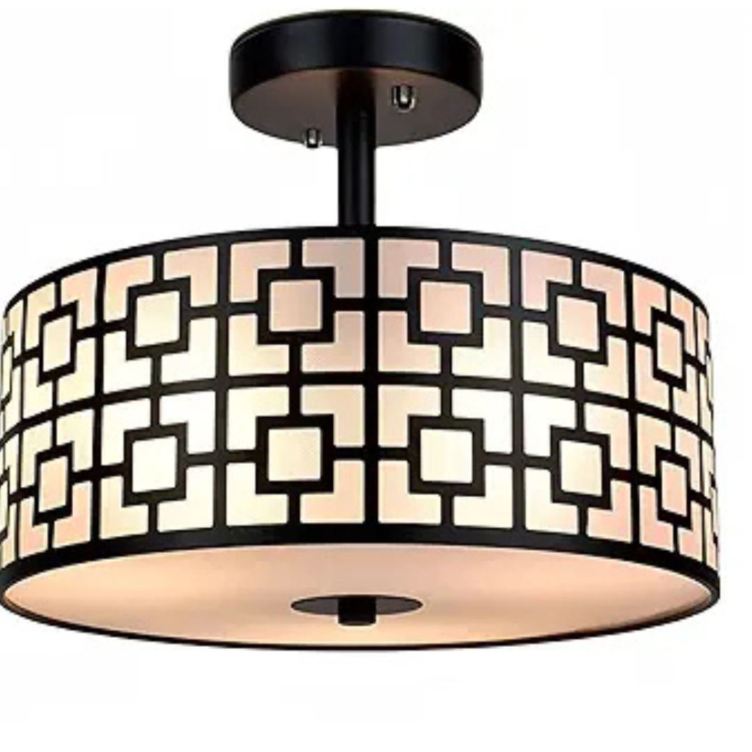 Modern 3-Light Semi Flush Mount Ceiling Light Fixture