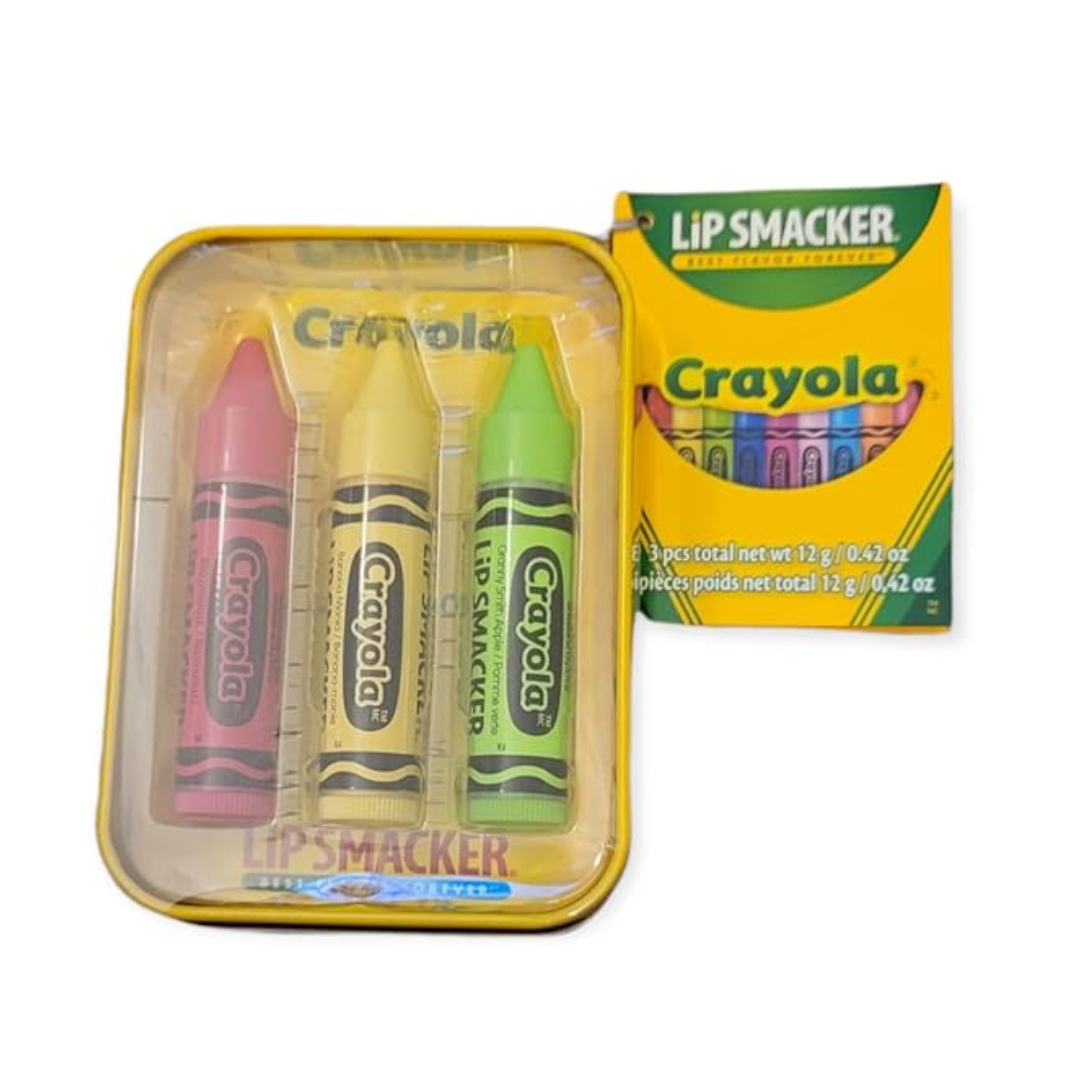 3-Piece Lip Smacker Crayola Crayon Lip Balm Tin