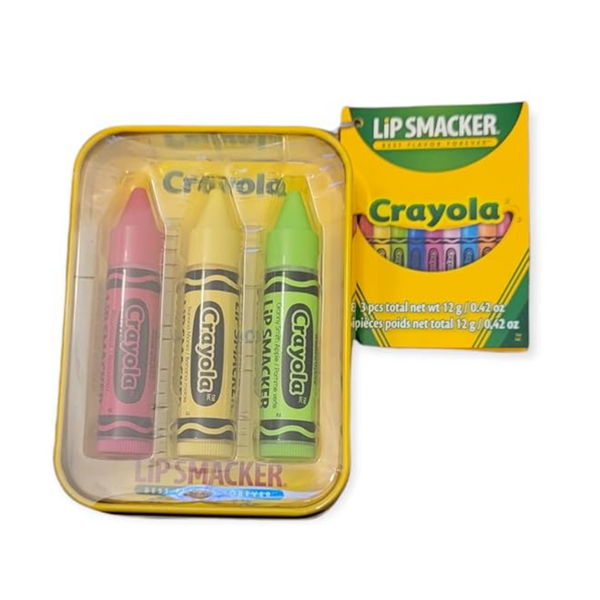 3-Piece Lip Smacker Crayola Crayon Lip Balm Tin