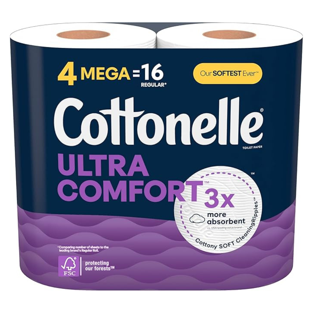 Cottonelle Ultra Comfort Soft Toilet Paper, 244 Sheets Per Roll