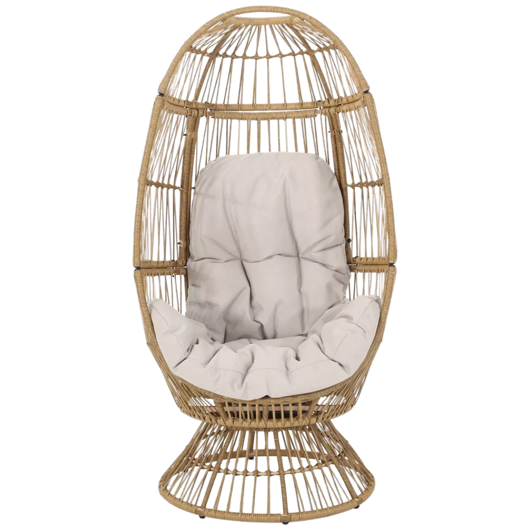 Christopher Knight Home Pintan Wicker Swivel Egg Chair