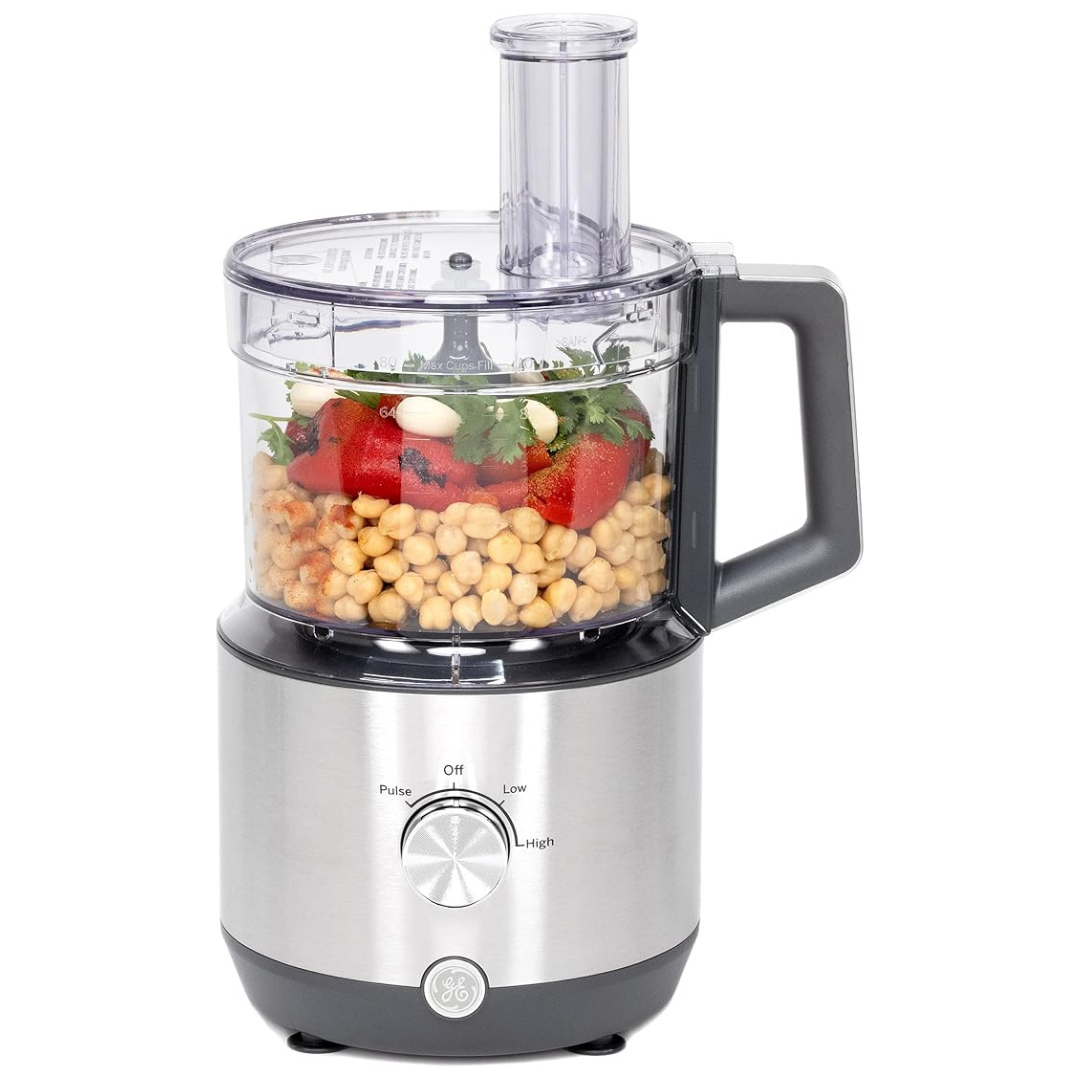 GE 12-Cup Stainless Steel Food Processor W/Accessories (G8P1AASSPSS)