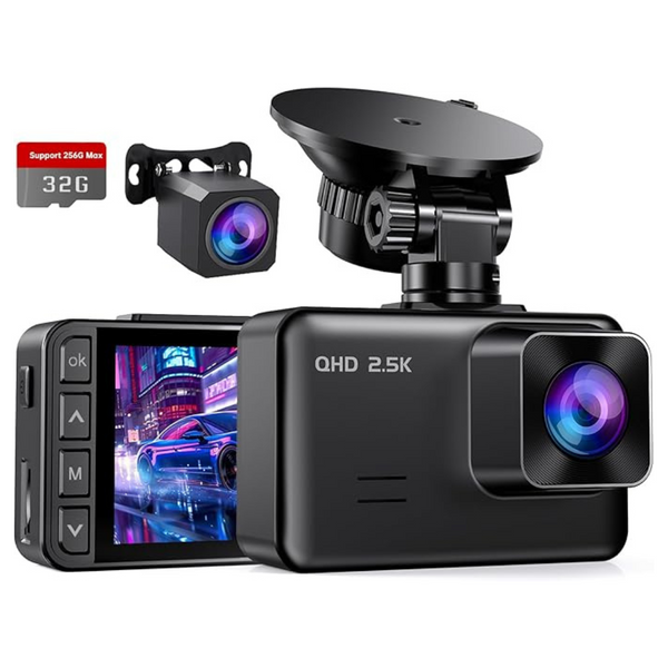 170 Deg.Wide Angle 5K+1080P Front And Rear Dual Dash Camera