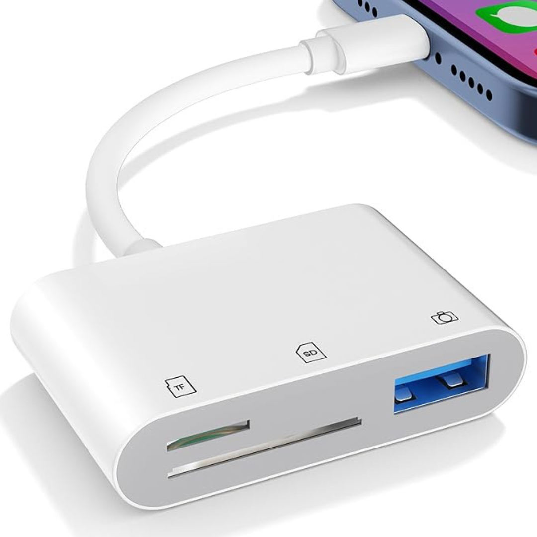 Dual Slot SD Card Reader For iPhone iPad