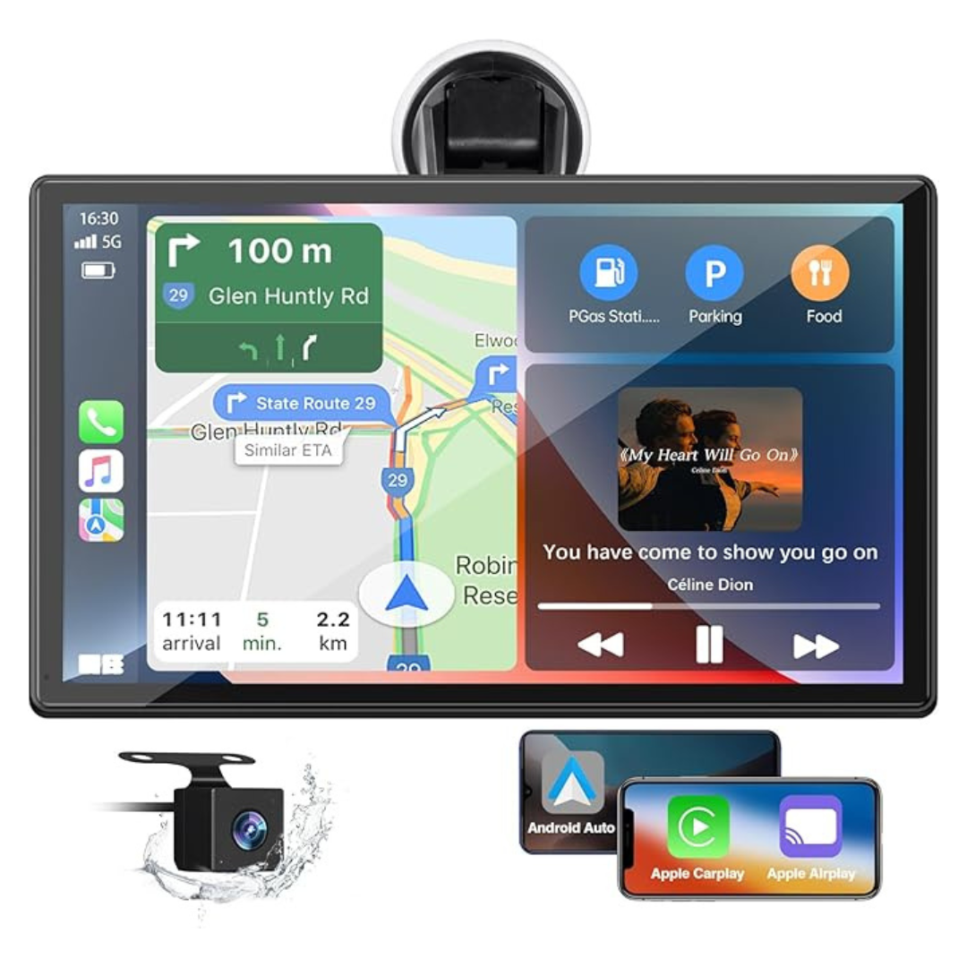 Lamtto Portable 9" Wireless Apple Touch Screen Carplay