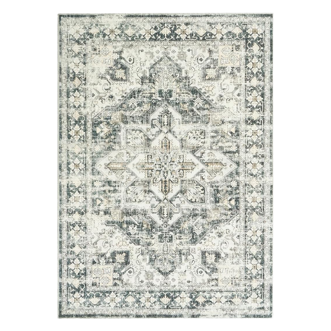 5x7 feet Stain Resistant Ultra-Thin Non-Slip Vintage Rugs