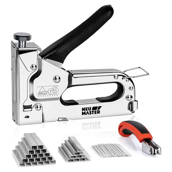 NEU MASTER 3-In-1 Staple Gun With Stapler Remover & 2000-Piece Staples