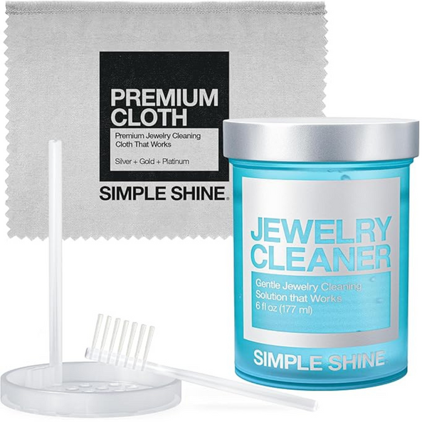 Simple Shine Gentle Jewelry Cleaner Solution W/ Cloth