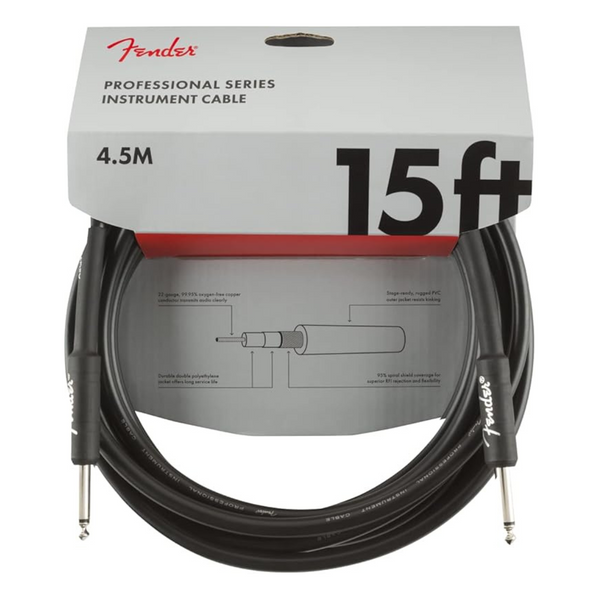 Fender 15-Ft Professional Series Straight To Straight Instrument Cable