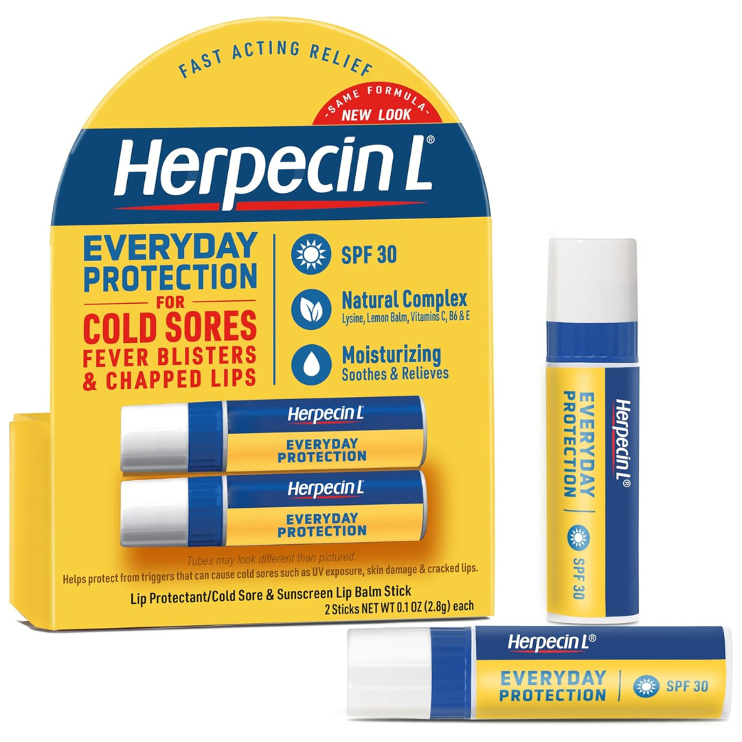 2-Pack Herpecin L Lip Balm Stick Cold Sore