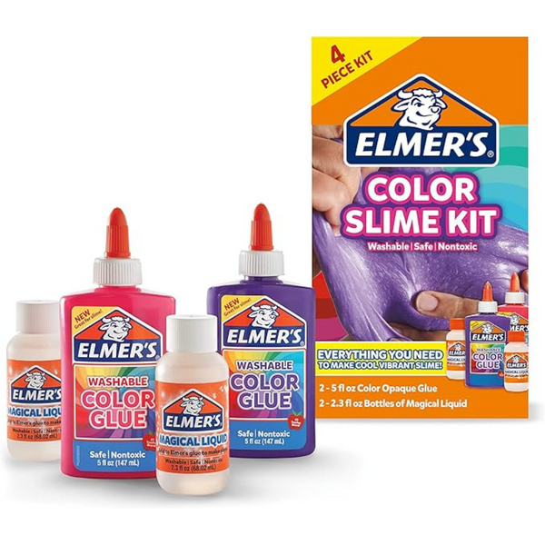 4-Piece Elmer's Color Slime Kit (Opaque Pink/Purple)