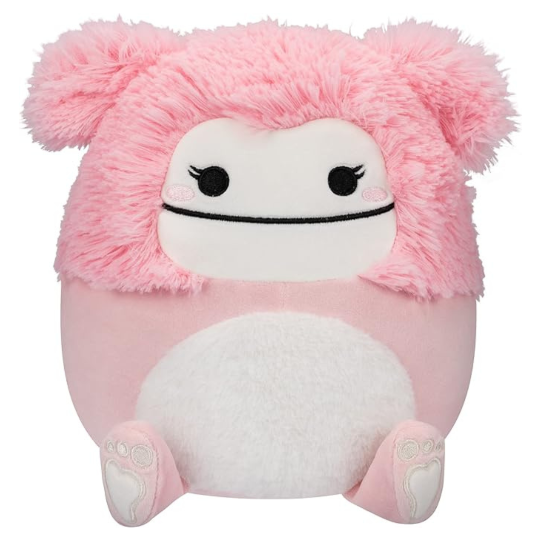 Squishmallows 8" Brina Pink Bigfoot Toy Plush With Fuzzy Belly