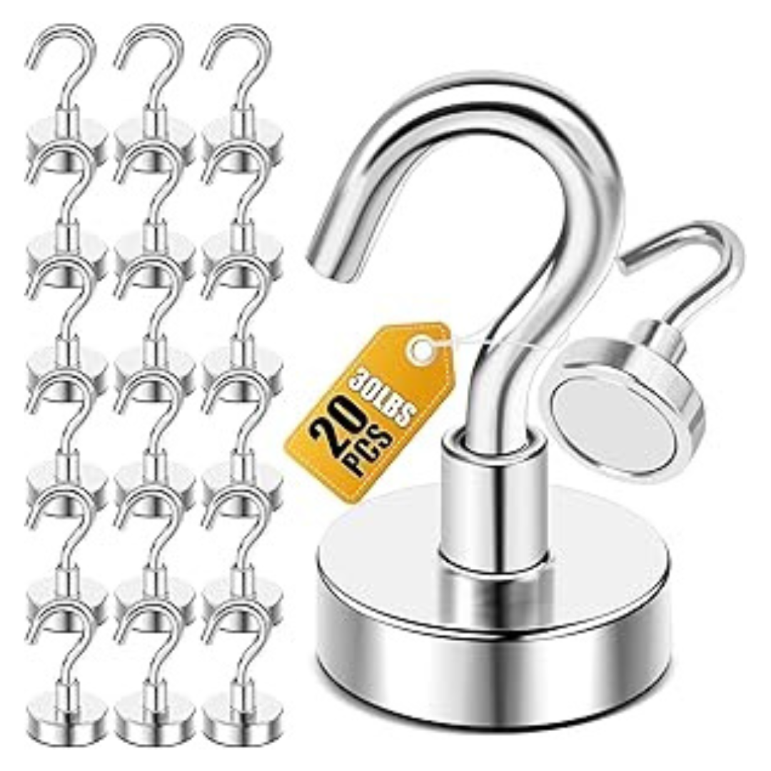 20-Pack Diymag 30lbs Heavy Duty Magnetic Hooks