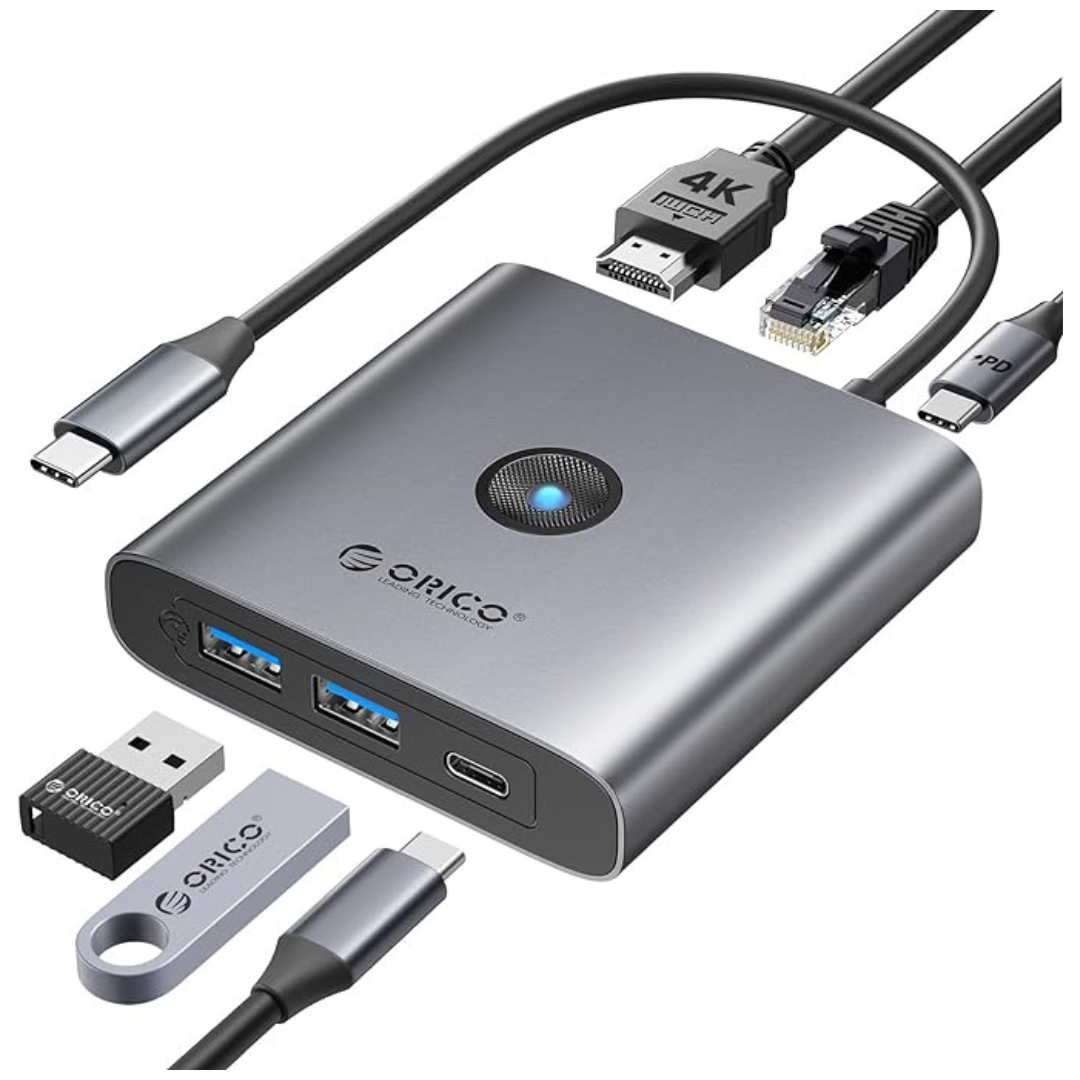 ORICO 6-In-1 USB-C Docking Station With 4K 60Hz HDMI