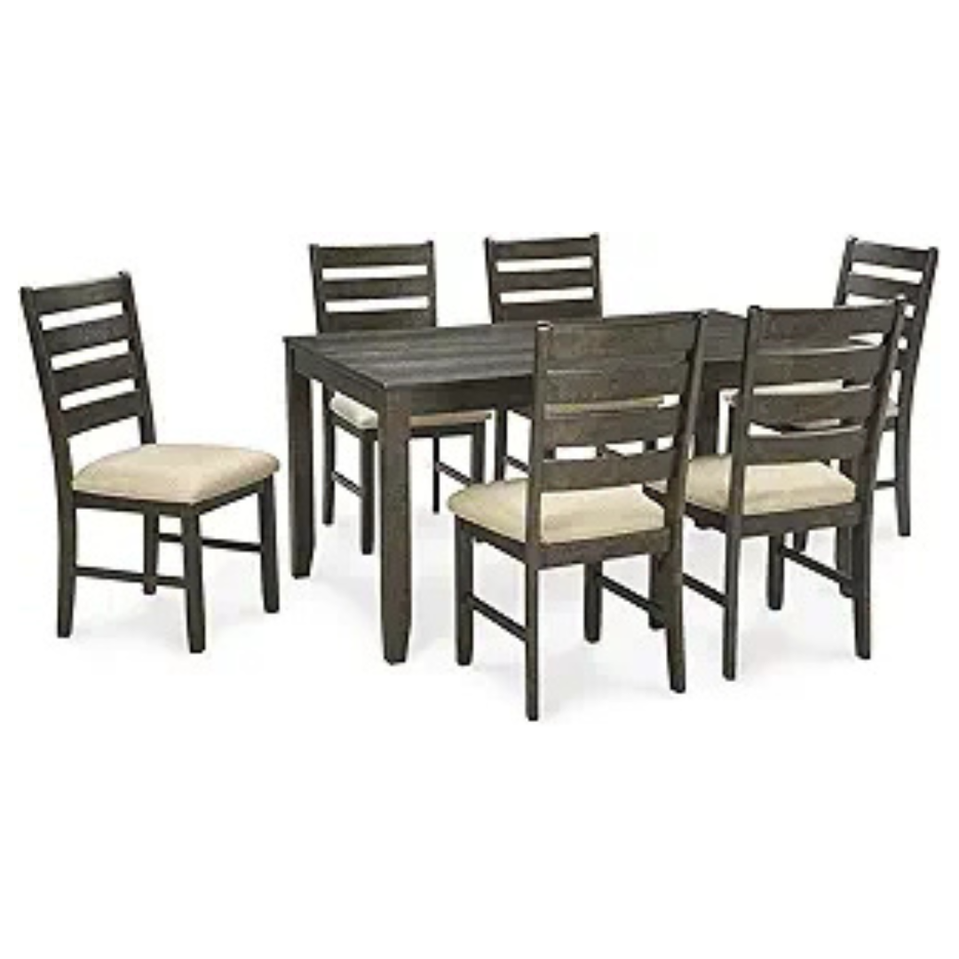 Signature Design by Ashley Rokane Dining Room Table Set With 6 Chairs