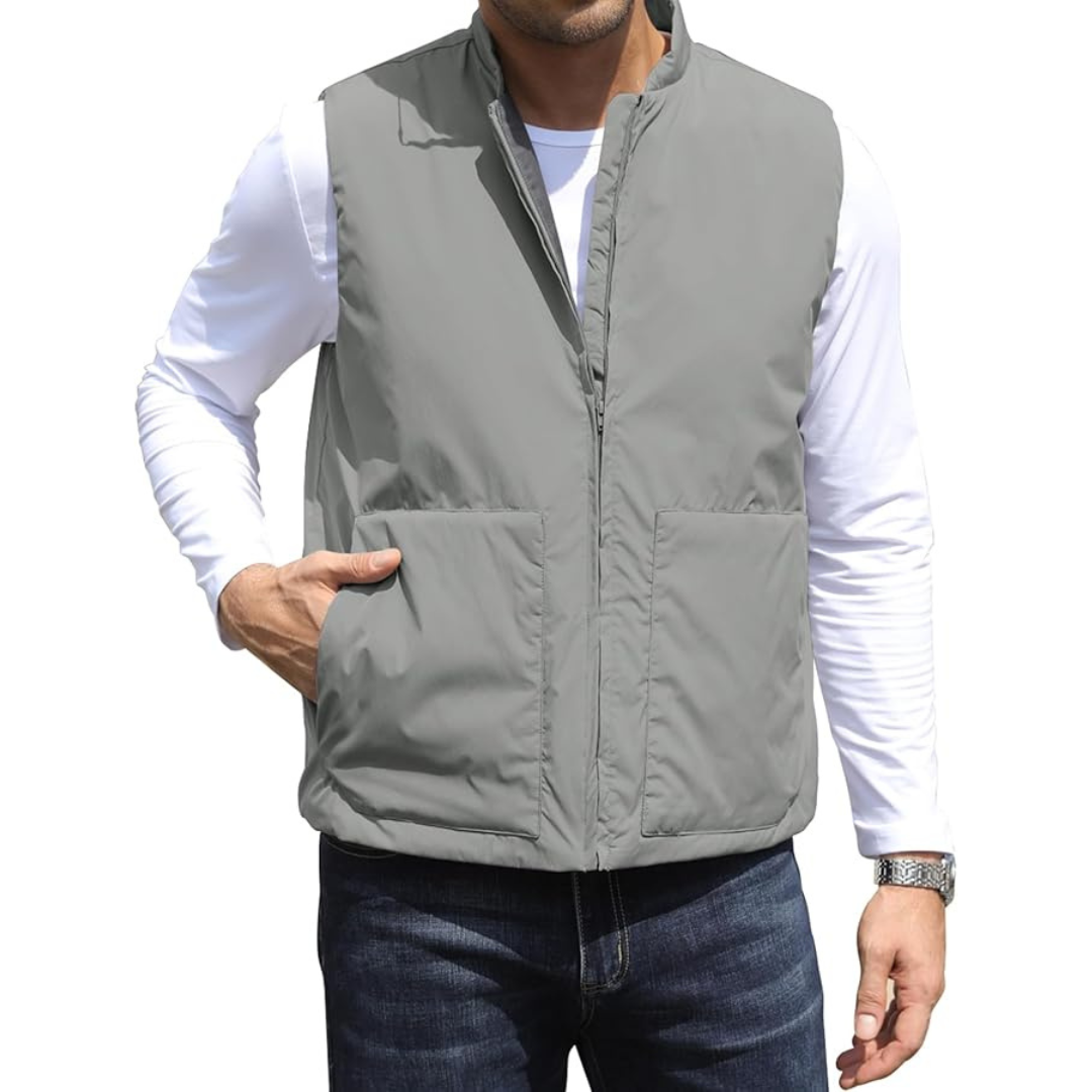 Men's Outerwear Vest Lightweight Casual Sleeveless Jacket (3 Color Options)