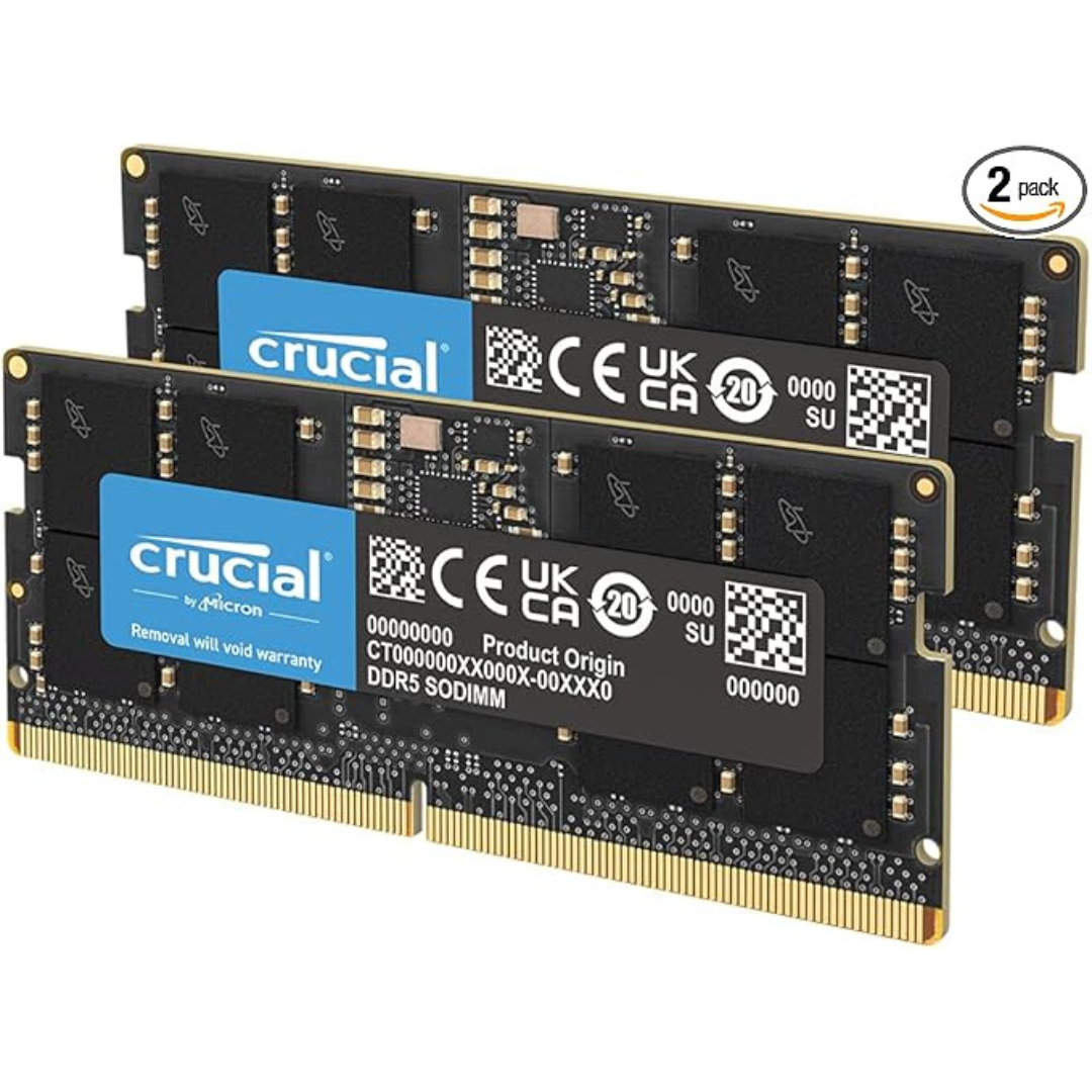 Crucial 96GB (2x48GB) SODIMM 262-Pin DDR5 Laptop Memory