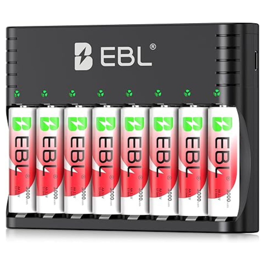 8-Pack EBL Lithium Batteries