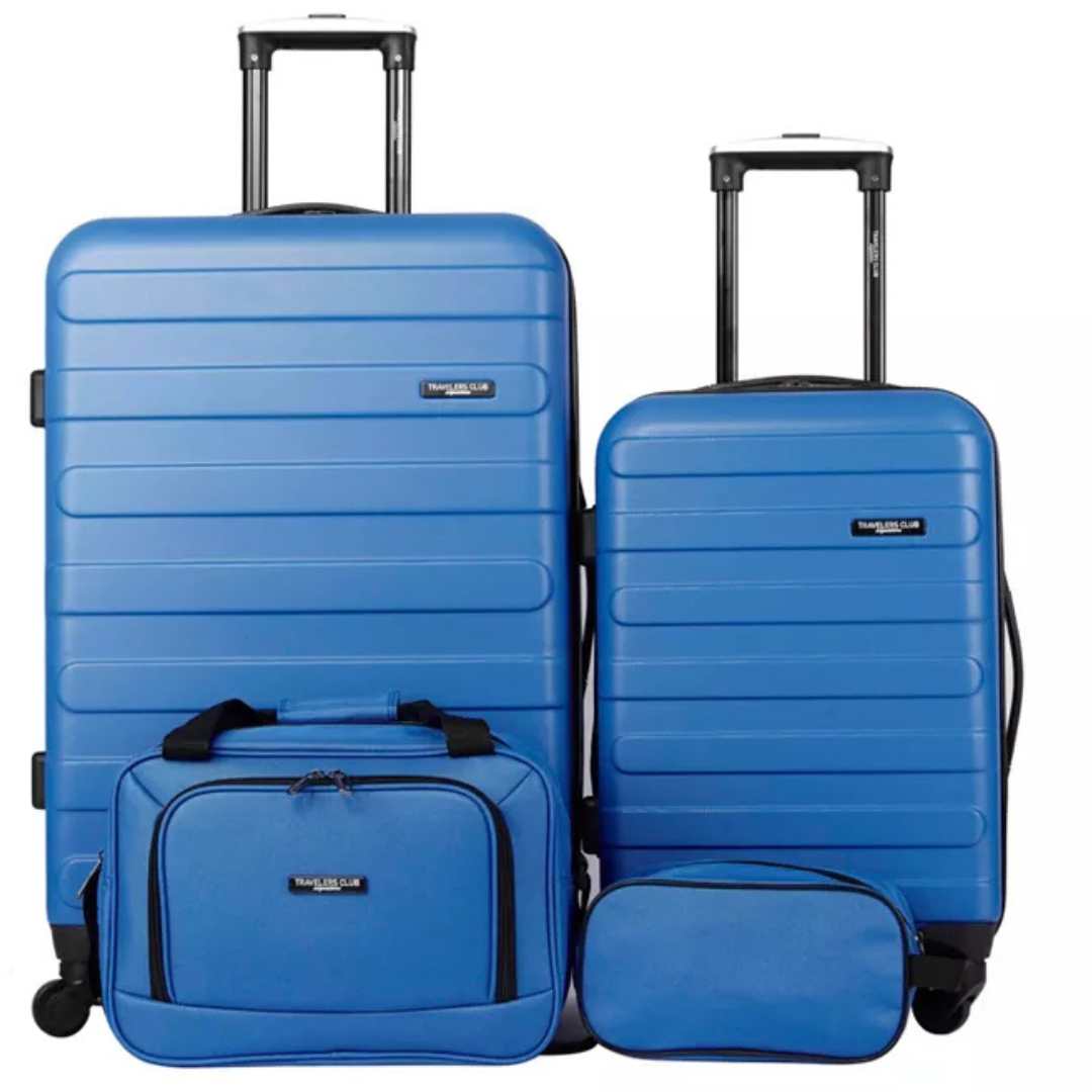 4-Piece Travelers Club Austin Hardside Luggage Set (Various Colors)