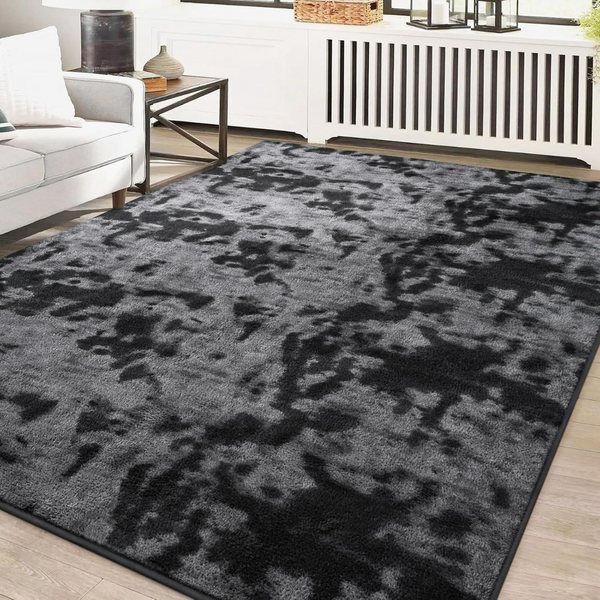 4x6 ft Soft Tie-Dyed Dark Thicken Memory Foam Large Area Rug