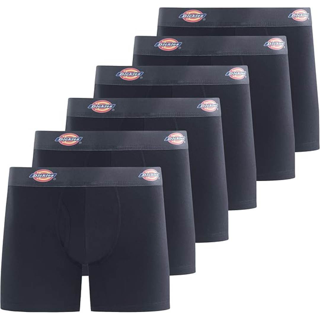 6-Pack Dickies Men's Breathable Cotton Boxer Briefs