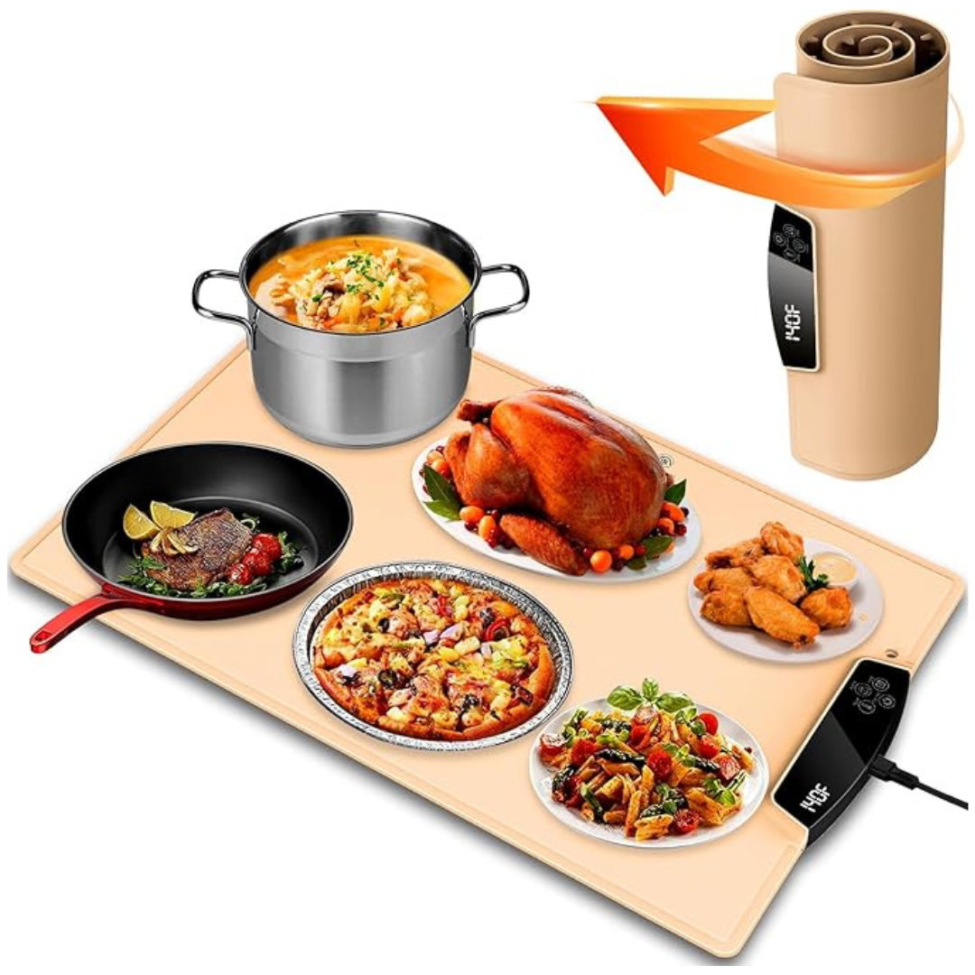 Portable Food Warmer Timer Function Electric Warming Mat