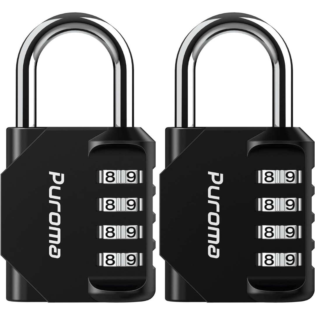 2-Pack Puroma 4-Digit Combination Lock